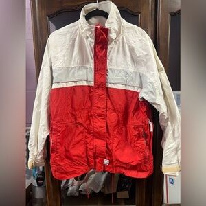 Y2K vintage Limelight Ski Jacket Shell Red and White Sz M